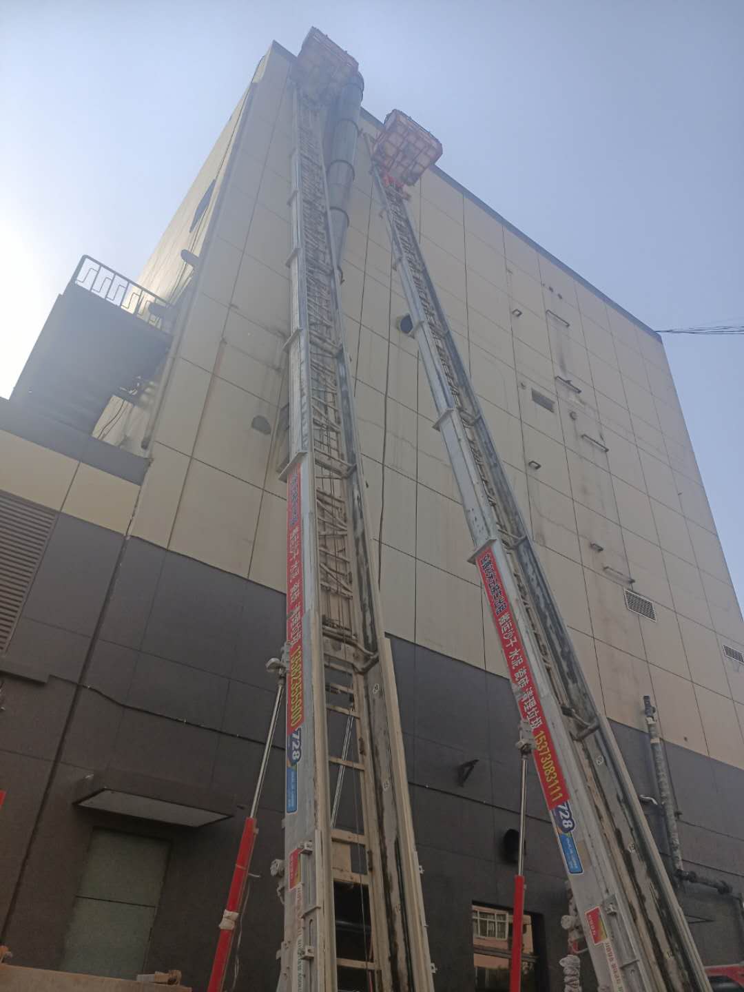 云梯車外墻施工